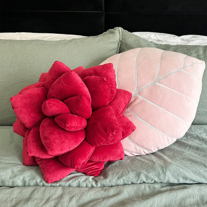 Green Philosophy Co. Monstera Leaf Pillow - Mossy Earth - Large Soft Plant-Shaped Plush Cushion for Couch, Bed, or Reading Nook - Cute & Unique Nature-Inspired Decor Super Soft & Cuddly Throw Pillow