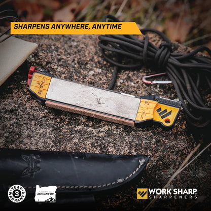 Work Sharp Guided Field Sharpener, Compact Travel Knife Sharpener Tool