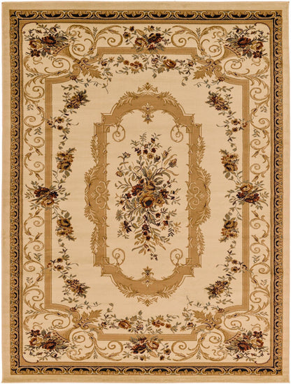 Unique Loom Versailles Collection Area Rug - Henry (9' x 12' Rectangle Cream/Green)