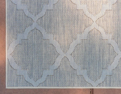 Unique Loom Outdoor Trellis Collection Area Rug - Raised Trellis (2' 2" x 3' 1", Beige/Brown)