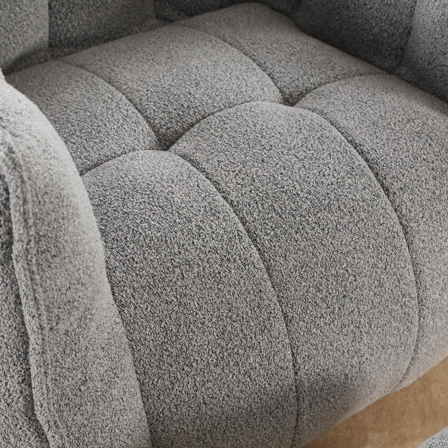 Plush Grey Chenille Bean Bag Chair for Adults | Large Comfy Lounger with Footstool | Ideal for Living Room, Bedroom, Gaming, Reading | 41"x32"x25"