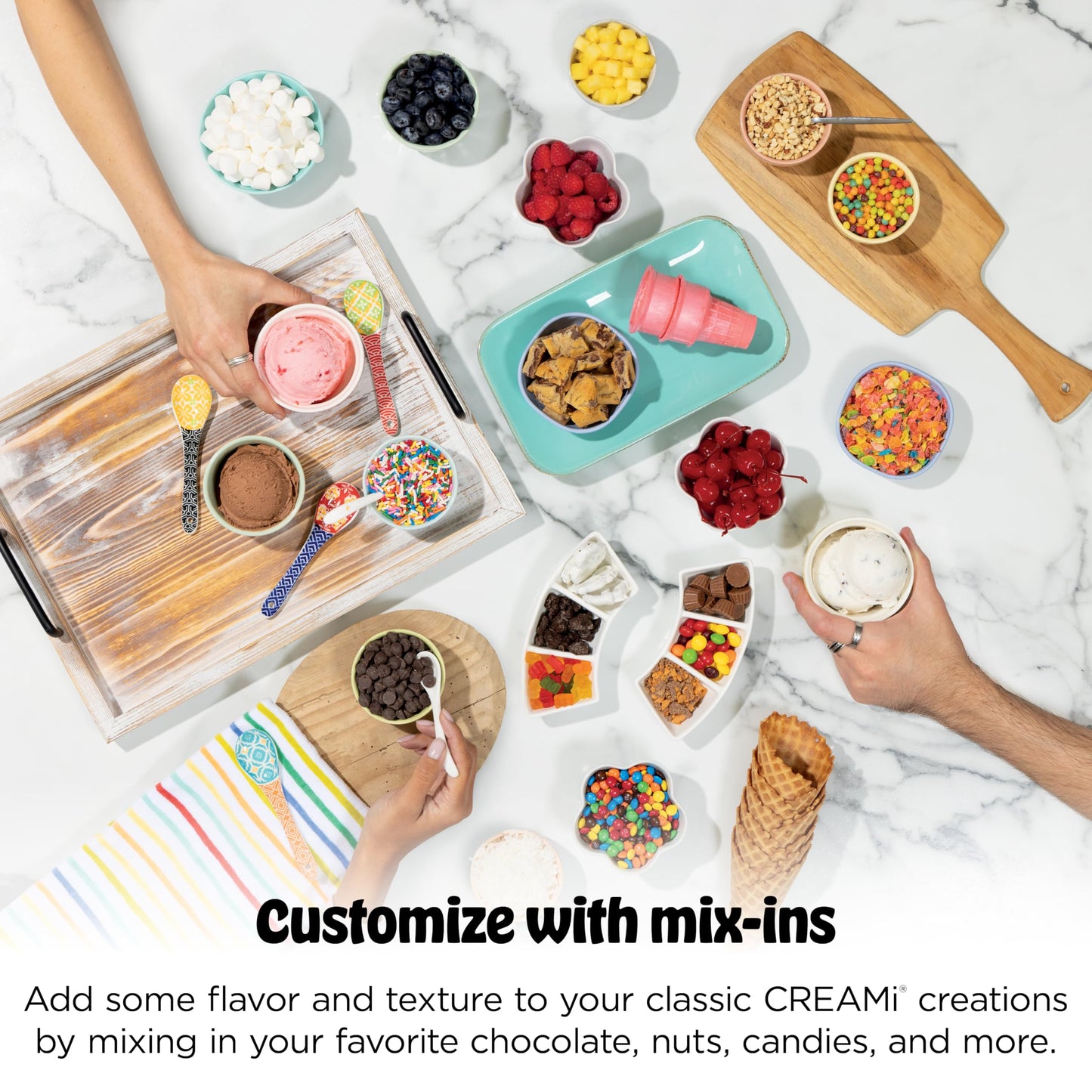 Ninja CREAMi Scoop & Swirl Ice Cream Maker, Soft Serve Desserts, Sorbet, Milkshakes, Frozen Yogurt and More, 13-in-1 Programs, Includes Handle and Two 16 oz 2-in-1 Pints, NC701