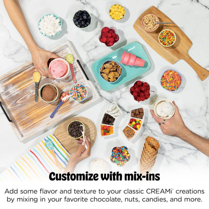 Ninja CREAMi Scoop & Swirl Ice Cream Maker, Soft Serve Desserts, Sorbet, Milkshakes, Frozen Yogurt and More, 13-in-1 Programs, Includes Handle and Two 16 oz 2-in-1 Pints, NC701