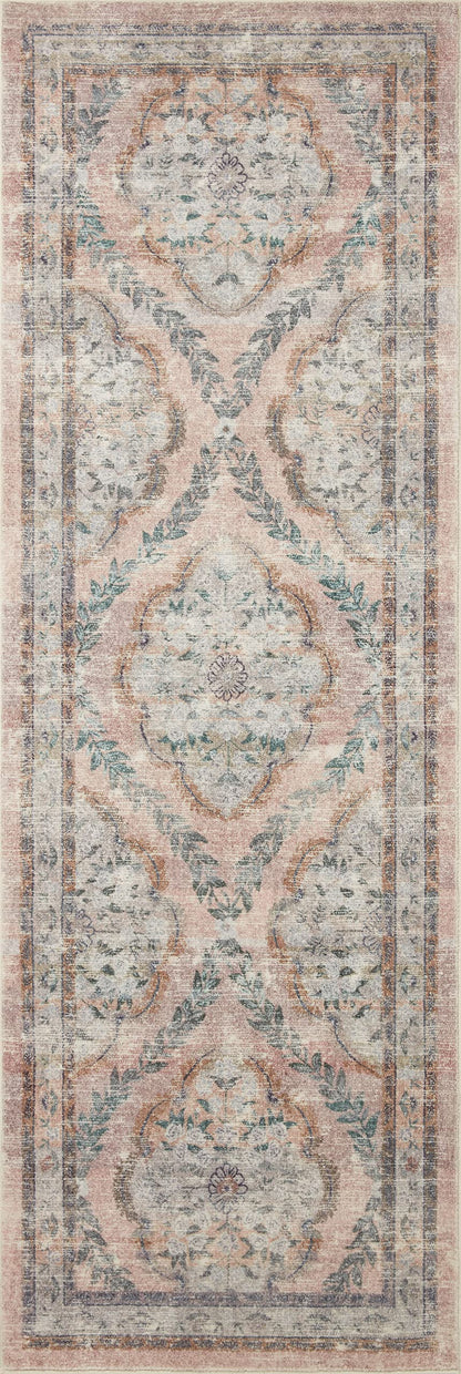 Loloi Rifle Paper Co. Courtyard Collection COU-02 Blush 7'-6" x 9'-6" Area Rug feat. CloudPile