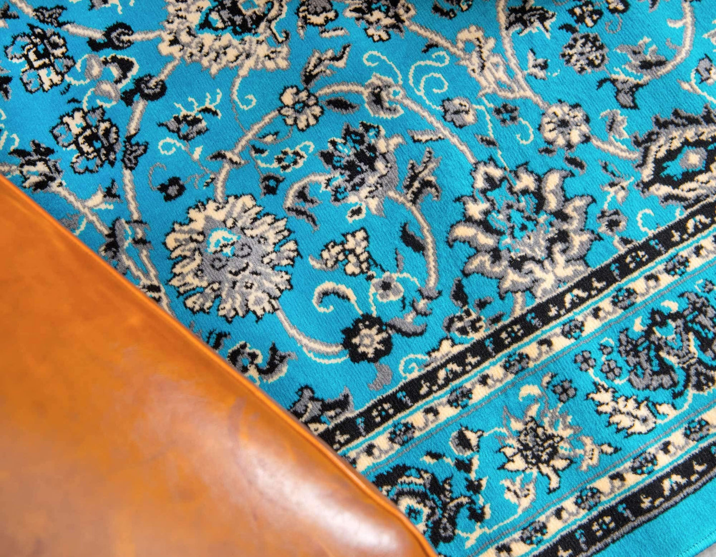 Unique Loom Sialk Hill Collection Area Rug - Washington (9' 10" x 13' 1" Rectangle, Turquoise/ Black)