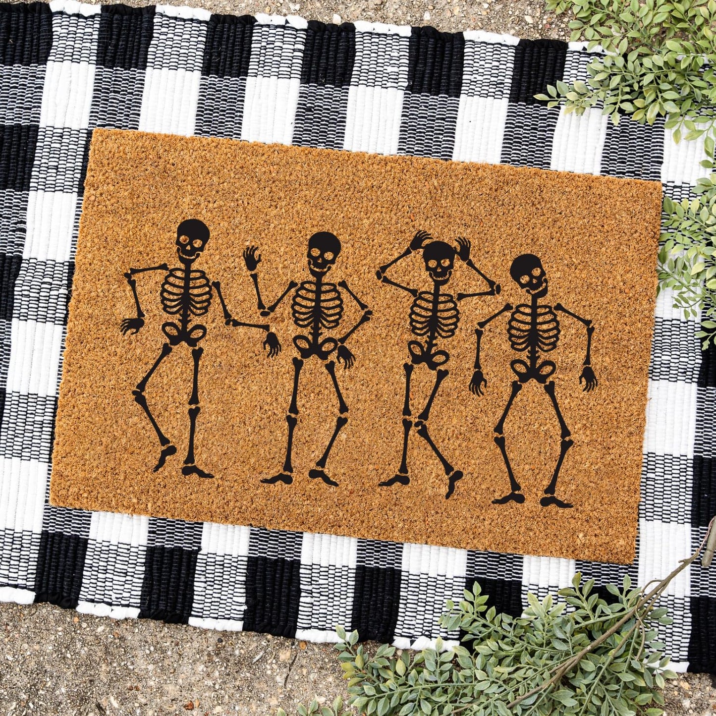 Halloween Stencils for Door Mats Large Halloween Doormat Stencils Skeleton Boo Spooky Ghost Stencil for Door Mat Wood Sign Fabrics DIY Crafts Decor