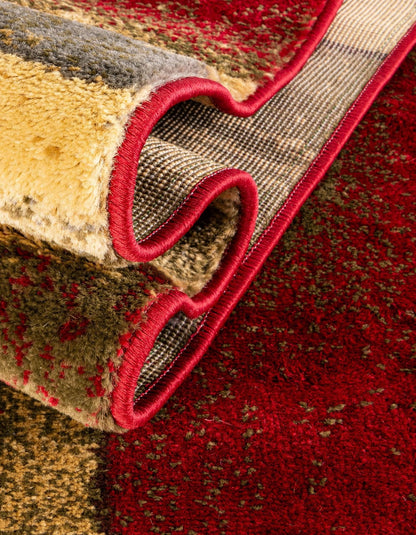 Unique Loom Barista Collection Area Rug - Timor (10' x 14' 1" Rectangle Multi/Red)