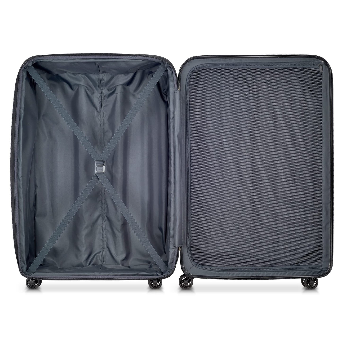 DELSEY PARIS Helium Aero Hardside Expandable Luggage with Spinner Wheels, Blue Cobalt, Checked-Large 28 Inch