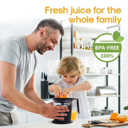 LEBENLANG BPA-Free Orange Juicer Electric - 27 OZ & 2 Cones with Pulp Control I Automatic & Electric Juicer for Citrus Lemon & Oranges I Orange juice squeezer machine Exprimidor de naranjas electrico
