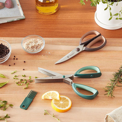 Henckels Kitchen Shears for Herbs, 2-pc, Dishwasher Safe, Heavy Duty, Stainless Steel, Take A Part Shears