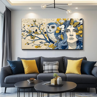 WLWBINTING Eclectic Wall Decor Feminine Wall Art Bedroom Wall Decor For Women Unique Wall Decor Abstract Art Large Boho Wall Art For Living Room Office Woman Picture Paintings Pop Art Home Decor