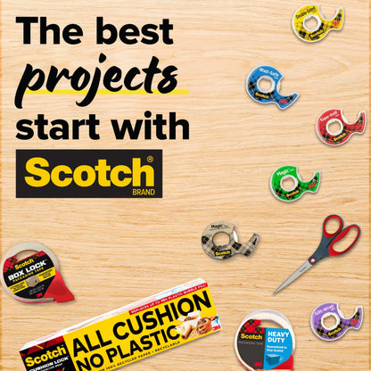 Scotch Double Sided Tape with Tape Dispenser, Office and School Supplies for Arts and Crafts, Alternative to Scrapbooking-Tape, 0.5 in. x 400 in., 2 Rolls with Dispensers (Pack of 2)