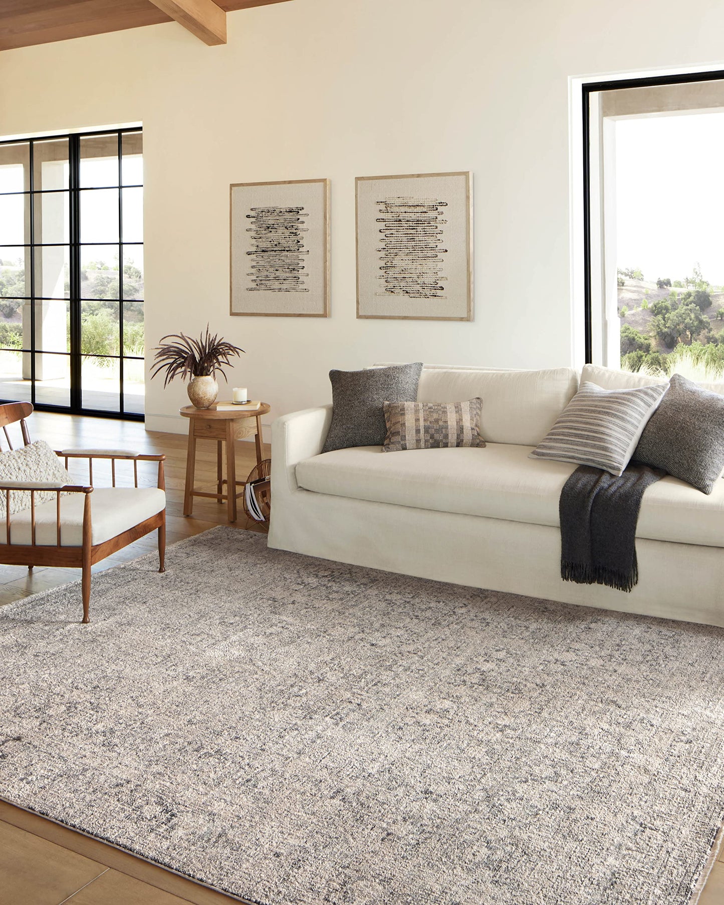 Loloi Amber Lewis Alie Collection ALE-01 Stone/Mist 9'-6'' x 13'-1'', .13'' Pile Height, Area Rug
