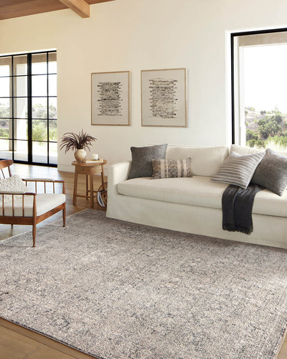Loloi Amber Lewis Alie Collection ALE-01 Stone/Mist 9'-6'' x 13'-1'', .13'' Pile Height, Area Rug