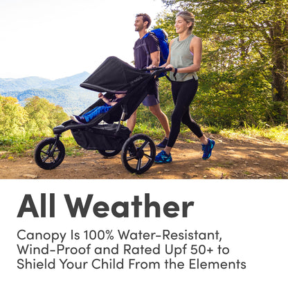 BOB Gear Alterrain Pro Jogging Stroller, All-Weather, SmoothShox Suspension, Black