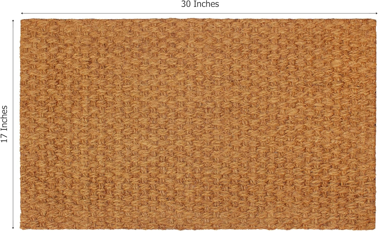 Woven Coir Doormat - 2 Pack Non-Slip Heavy Duty Welcome Mat, Easy Clean Durable Entryway Front Door High Traffic