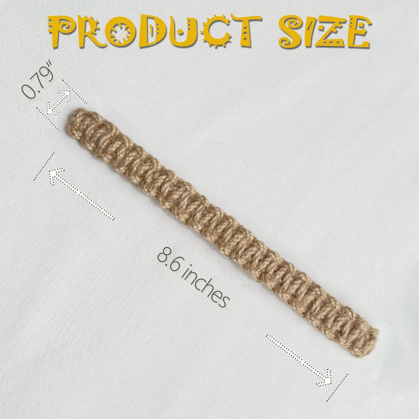 Boho Curtain Holdbacks Tiebacks for Drapes, Jute Rope Tie Backs for Light Sheer Curtains, Set of 4