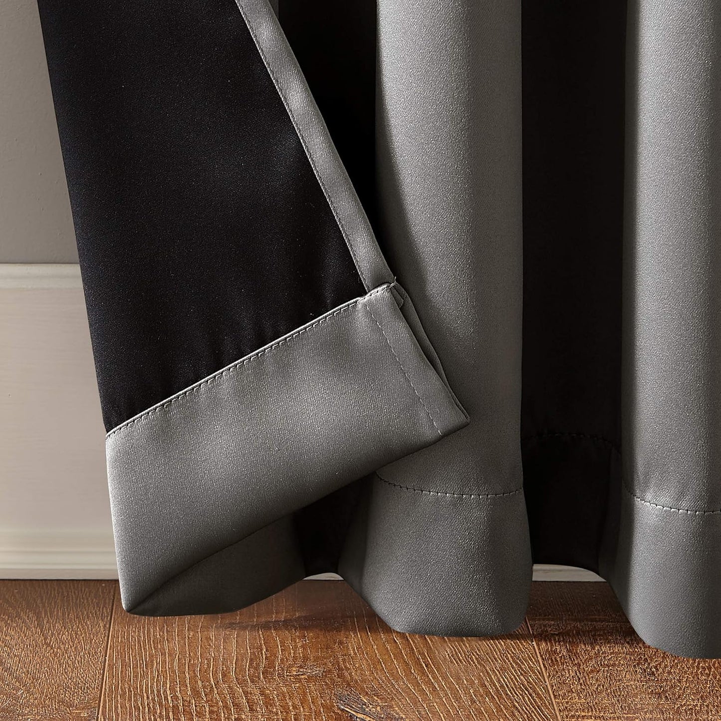 Sun Zero Oslo Theater Grade Extreme Total Blackout Rod Pocket Curtain Panel, Gray, 52" x 84"