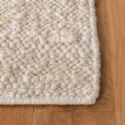 SAFAVIEH Area Rug 8x10 - Natura Collection - Large - Ivory, Handmade Wool, Ideal for Living Room, Bedroom, Dining Space (NAT263A)