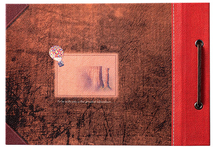 Scrapbook Photo Album,Our Adventure Scrap Book, Embossed Words Hard Cover Movie Up Travel Book for Anniversary, Wedding, Travelling, Baby Shower, etc (Leather Adventure Book)