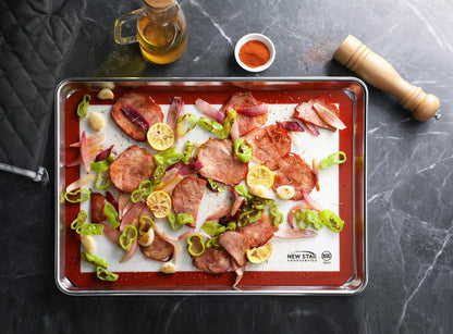 New Star Foodservice 36657 Commercial Grade Silicone Baking Mat Non Stick Pan Liner, 14 x 20 inch (Two-Thirds Size)