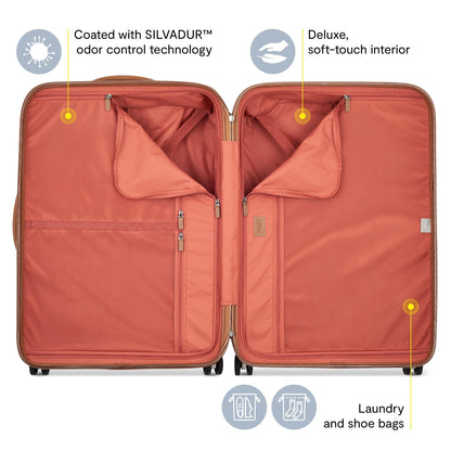 DELSEY PARIS Chatelet Air 2.0 Hardside Luggage with Spinner Wheels, Chocolate Brown, 3 Piece Set, (19/24/28)