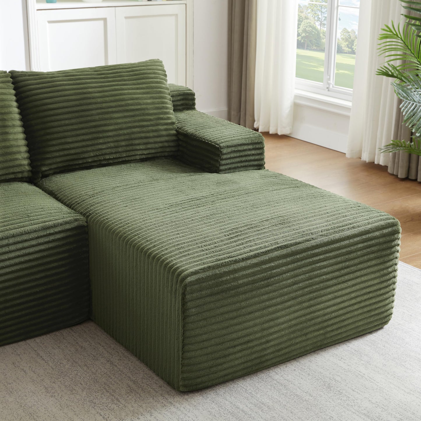 96" Modular Sectional Sofa, Cloud Sectional Couch with Deep Seat, Modern L-Shape Corner Sofa Couch with Right Facing Chaise,Upholstered Boneless Couches for Living Room Bedroom