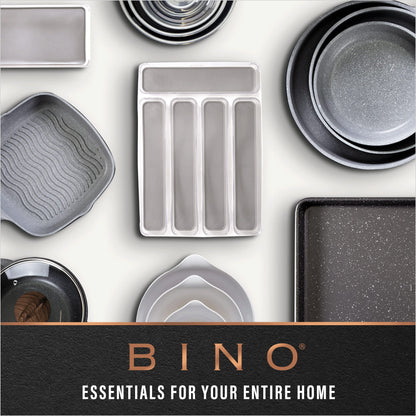 BINO | Plastic Storage Bins, Medium - 2 Pack | THE LUCID COLLECTION | Multi-Use Built-In Handles | BPA-Free | Clear Storage Containers | Fridge Organizer | Pantry & Home Organization
