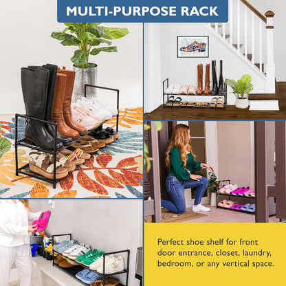 2 Closet, 10 Sundaze Shoe Rack - Tier Shoe Rack for Front Door Entrance, Sturdy Long Shoe Organizer for Bedroom