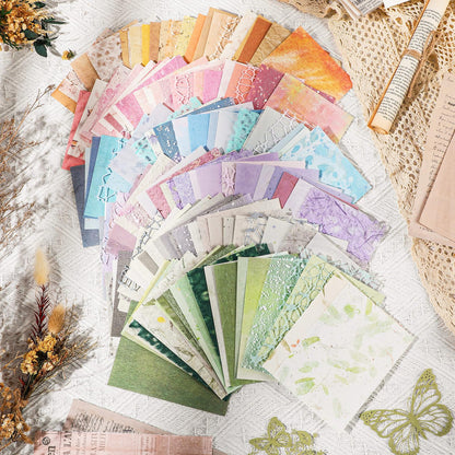 Fullhawl 186 Pcs Scrapbook Paper and Mesh Fabric Assorted Scrapbook Supplies Journaling Scrapbooking 20 Sheets Flowers Stickers 10 Sheets Butterfly Paper for Planner Junk Journal Retro Crafts