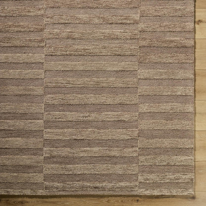 Livabliss x Our PNW Home Area Rugs - 8x10 Idaho Modern Brown Rug for Living Room Bedroom - Large 100% Wool Hand Tufted Beige Sandstorm Carpet for Home Office, Kitchen and Dining Room (8' x 10')