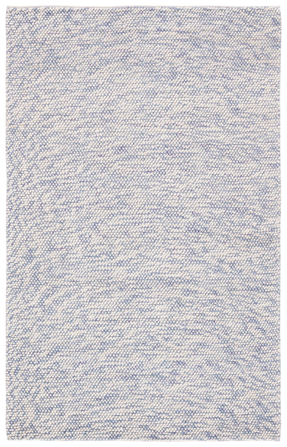 SAFAVIEH Natura Collection Area Rug - 6' x 9', Blue & Ivory, Handmade Wool, Ideal for High Traffic Areas in Living Room, Bedroom (NAT182M)