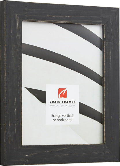 Craig Frames B920 Picture Frame, Country Charcoal Black, 16" x 24"