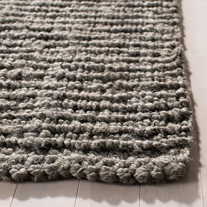 SAFAVIEH Area Rug 10' Square - Natural Fiber Collection - Large - Light Grey, Handmade Jute, Farmhouse Style, Chunky Textured Thick Pile (NF447G)
