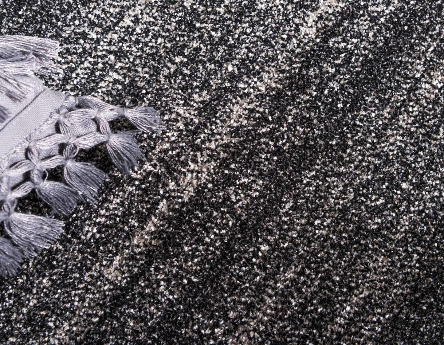 Unique Loom Del Mar Collection Area Rug - Maria (7' 10" x 11' 4" Rectangle, Black/ Ivory)