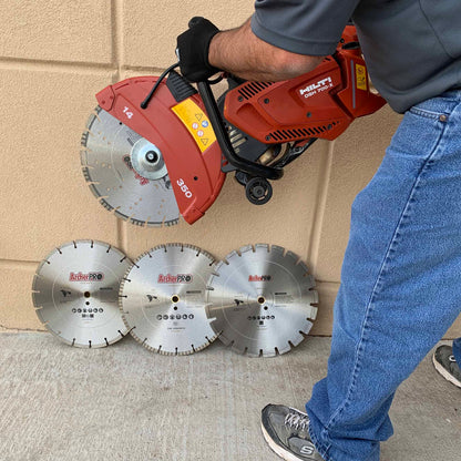 Archer PRO 18" in. Turbo Diamond Saw Blades for Fast Reinforced Concrete Cutting and Cured Concrete Cutting. for Cut-Off saws and Walk-Behind saws up to 13 HP.