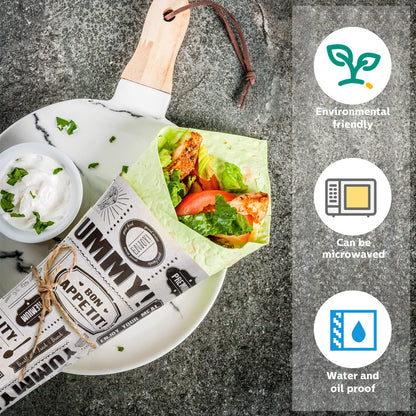 Chinco 150 Pieces Newsprint Wax Paper Sheets Newspaper Theme Food Wrap Paper Grease Resistant Tray Liners Waterproof Wrapping Tissue Food Picnic for Kitchen Baking Parchment