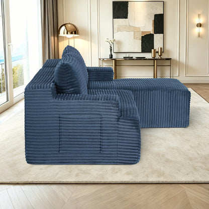 96" Modular Sectional Sofa, Cloud Sectional Couch with Deep Seat, Modern L-Shape Corner Sofa Couch with Right Facing Chaise,Upholstered Boneless Couches for Living Room Bedroom