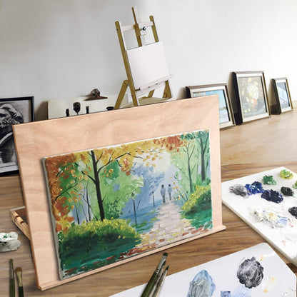 Falling in Art Extra Large 5-Position Wood Drafting Table Easel Drawing and Sketching Board, 29 1/2 Inches by 19 2/3 Inches