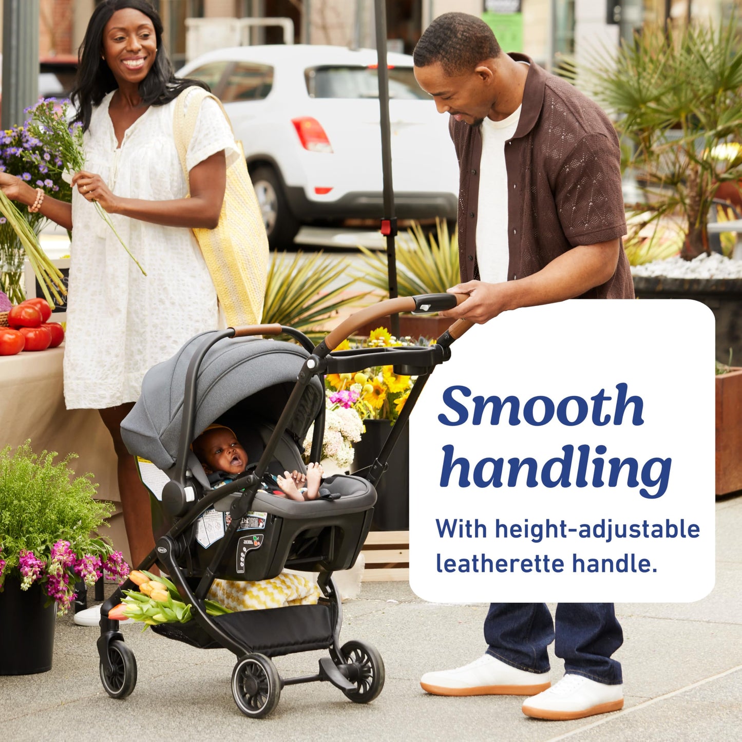 Graco® Gomax Next Gen Travel System, Car Seat Stroller Combo, Rear Facing Infant Car Seat, Compact Stroller for Travel