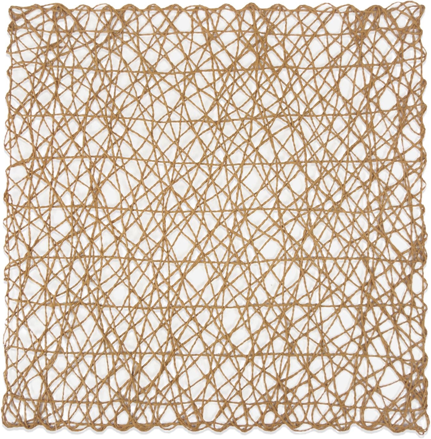 DII Woven Paper Tabletop Collection, Square Placemat Set, 16x16, Taupe, 6 Piece