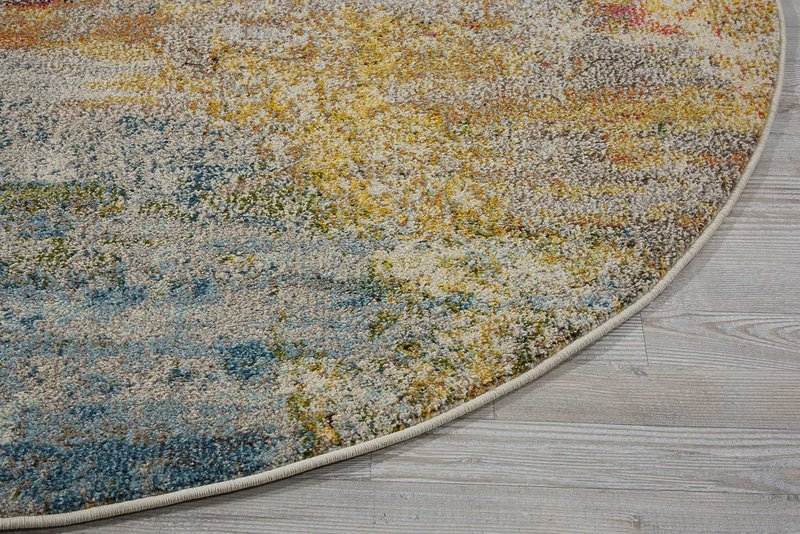 Nourison Home Celestial Sealife 5'3" x Round Area Rug - Easy Clean, Non Shedding, Bed Room, Living Room, Dining Room, Kitchen (5' x Round)