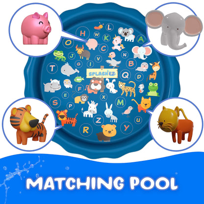 SplashEZ Animal Bath Toys | Mold Free Bath Toys for Kids & Toddlers with No Hole for Water | Lion & Friends Ideal Size for Little Hands | Safe, Durable for Baby Tub Pool Boys Girls Ages 0 & Up, 5-pack