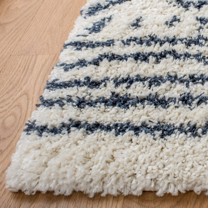 SAFAVIEH Area Rug 10x14 - Arizona Shag Collection - Large - Ivory & Slate, Moroccan Boho Design, Non-Shedding & Easy to Clean, Ideal for Living Room, Bedroom, Dining Space (ASG741M)