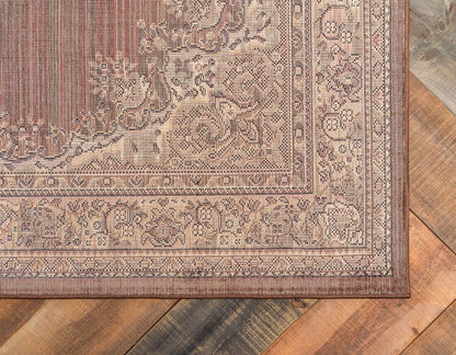 Unique Loom Reza Collection Traditional Persian Style Area Rug, 9 ft 10 in x 13 ft, Brown/Ivory