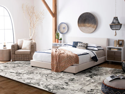 SAFAVIEH Skyler Collection Area Rug - 10' x 14', Grey & Ivory, Modern Abstract Design, Non-Shedding & Easy Care, Ideal for High Traffic Areas in Living Room, Bedroom (SKY186K)