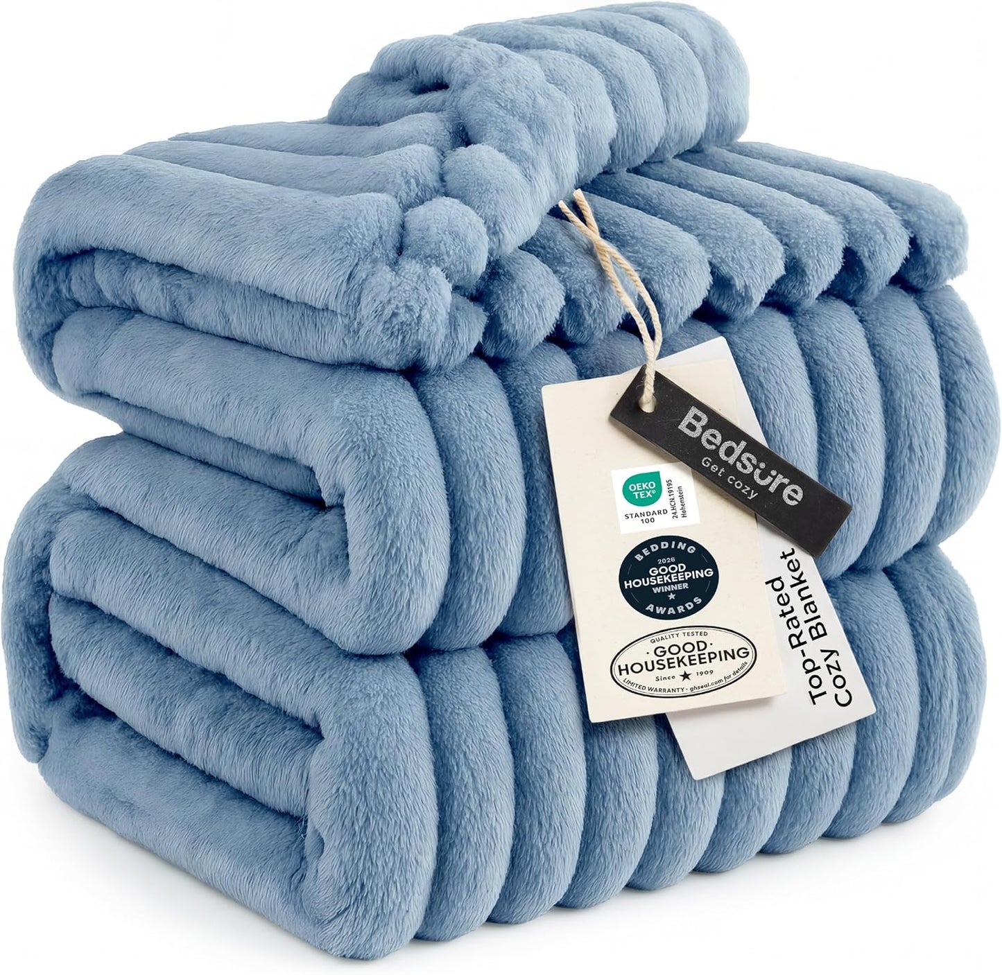 Bedsure GentleSoft King Blanket - Cozy Blue Throw for Couch, Perfect for Women | 108x90 Inches