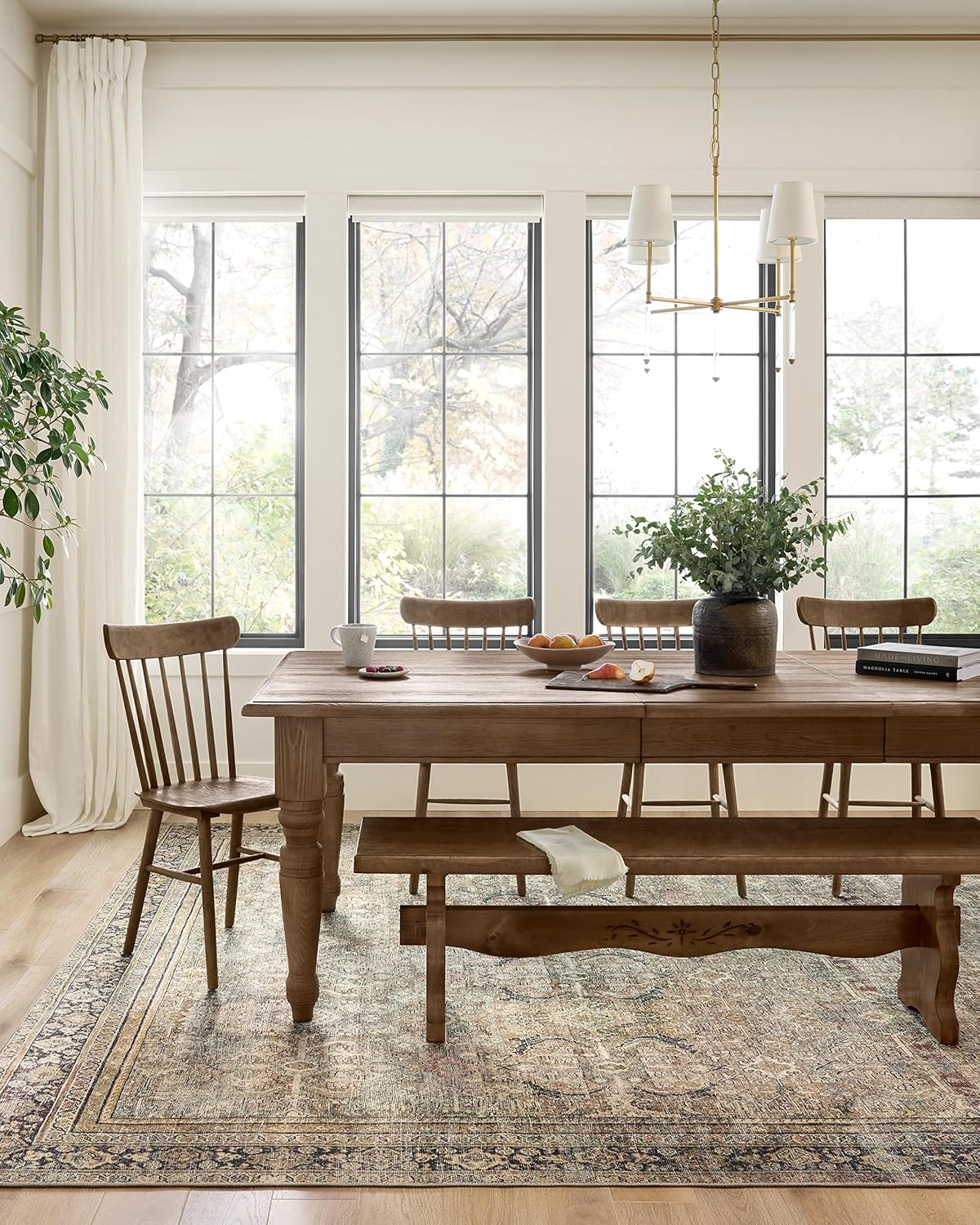 Loloi Layla Collection Accent Rug - Olive/Charcoal 2'-3" x 3'-9", Soft, Durable, Vintage Inspired