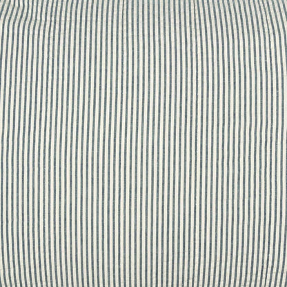 VHC Brands Hatteras Seersucker Blue Ticking Stripe Standard Sham, 21x27
