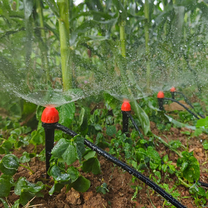 Yulaiyoen 1/4" Drip Irrigation Emitters, 30 Pack Automatic Spray Emitters, 360 Degree Drip Irrigation Parts